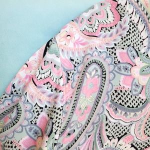 Vintage Paisley Pastel Zip Jacket